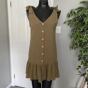 Perfect Little Summer Dress - Olive Green - Size Small - NWT